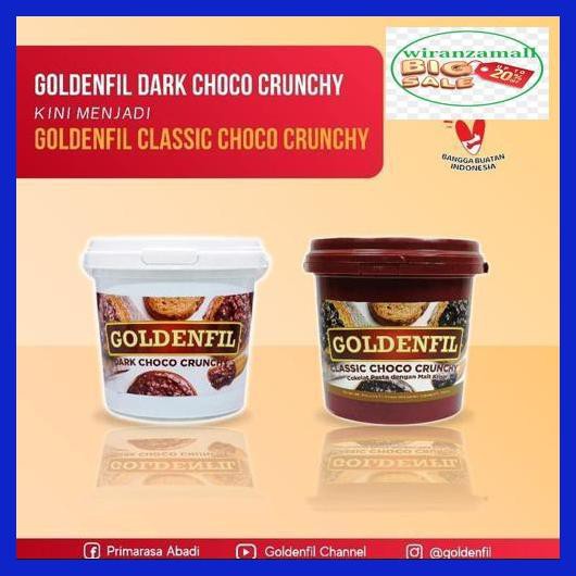 

23Qwe2- Promo Baru!! Goldenfil Dark Choco Crunchy / Selai Coklat 1Kg 9Yk9Kji-