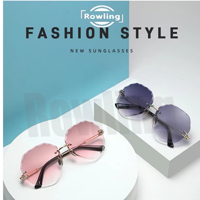 rowling(ka-262)Sunglasses  Kacamata Hitam Simetri No frame Women Sunglasses Titanium New Arrival Import Kacamata Fashion