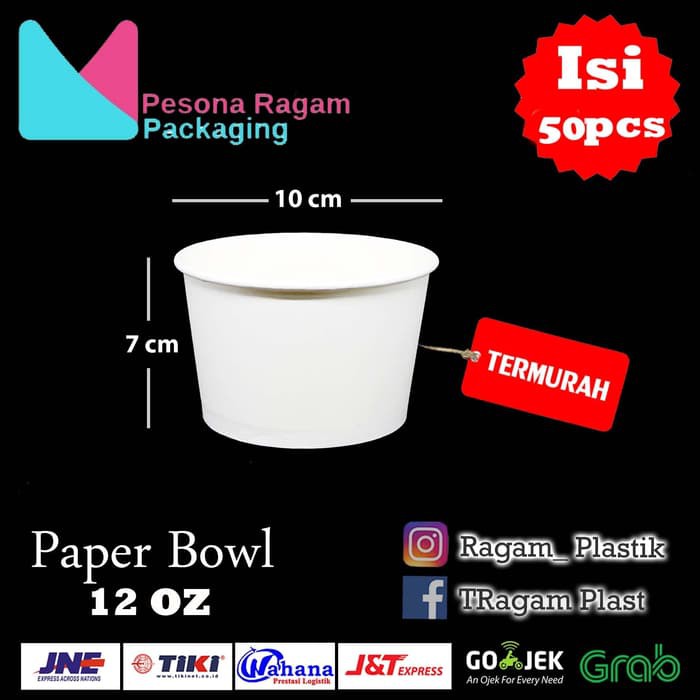 TERLARIS / SOUP CUP/PAPER BOWL 12 oz Polos (360ml)
