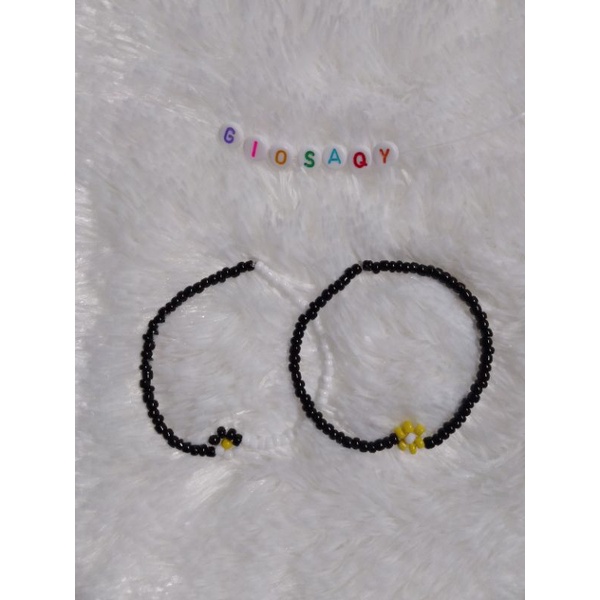 bracelet kpop idol/gelang manik/gelang korea/gelang beads single bunga daisy