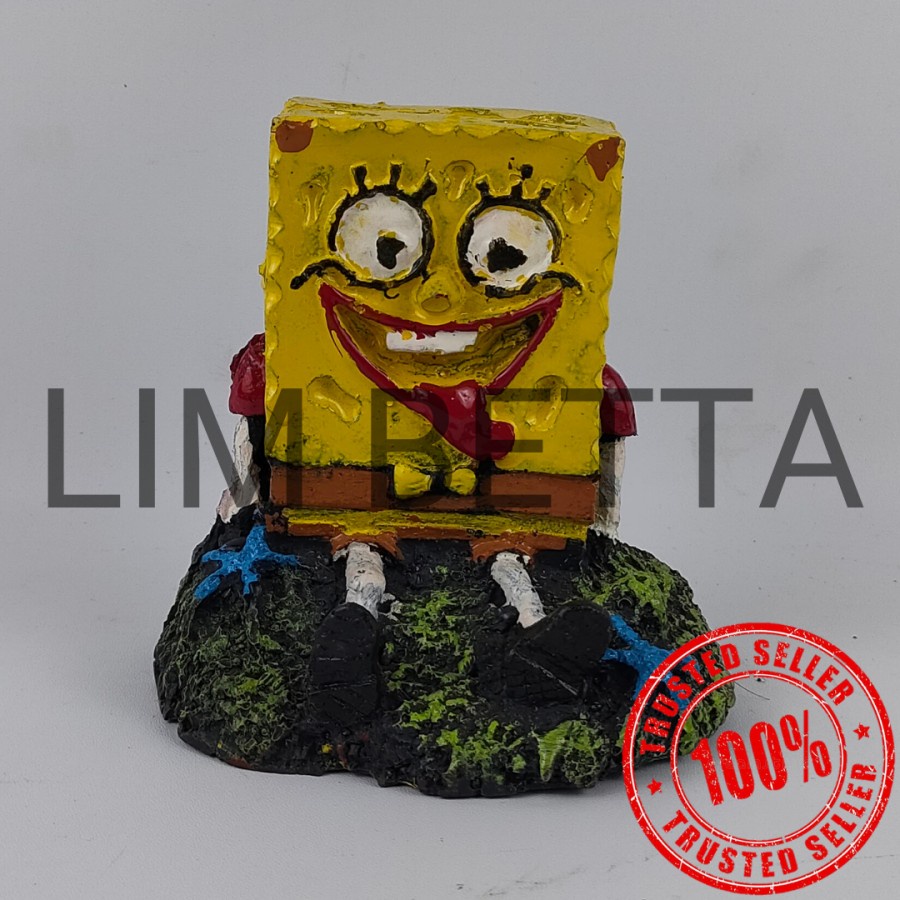 HIASAN AQUARIUM SPONGEBOB / HIASAN AQUARIUM FIBER SPONGEBOB