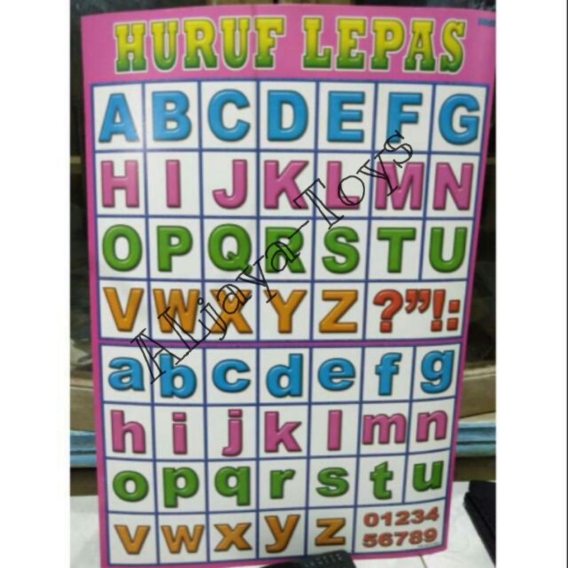 Poster Anak Huruf Abjad