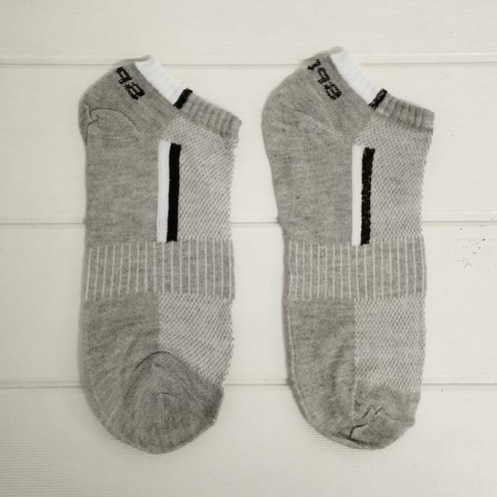 ✧YUKSHOPING✧ R103 Kaos Kaki Polos 6 Garis Unisex Fashion Wanita/Pria Kaos Kaki Import Murah Jakarta-SPORT ABU