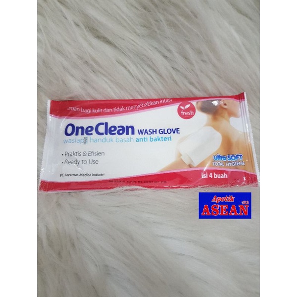 ONE CLEAN WASH GLOVES ISI 4 PC