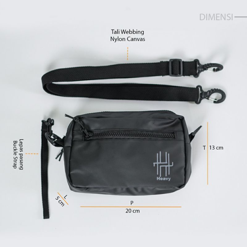 Hand bag Heavy WATERPROOF . clutch pria distro . handbag dan slingbag . Tas tangan