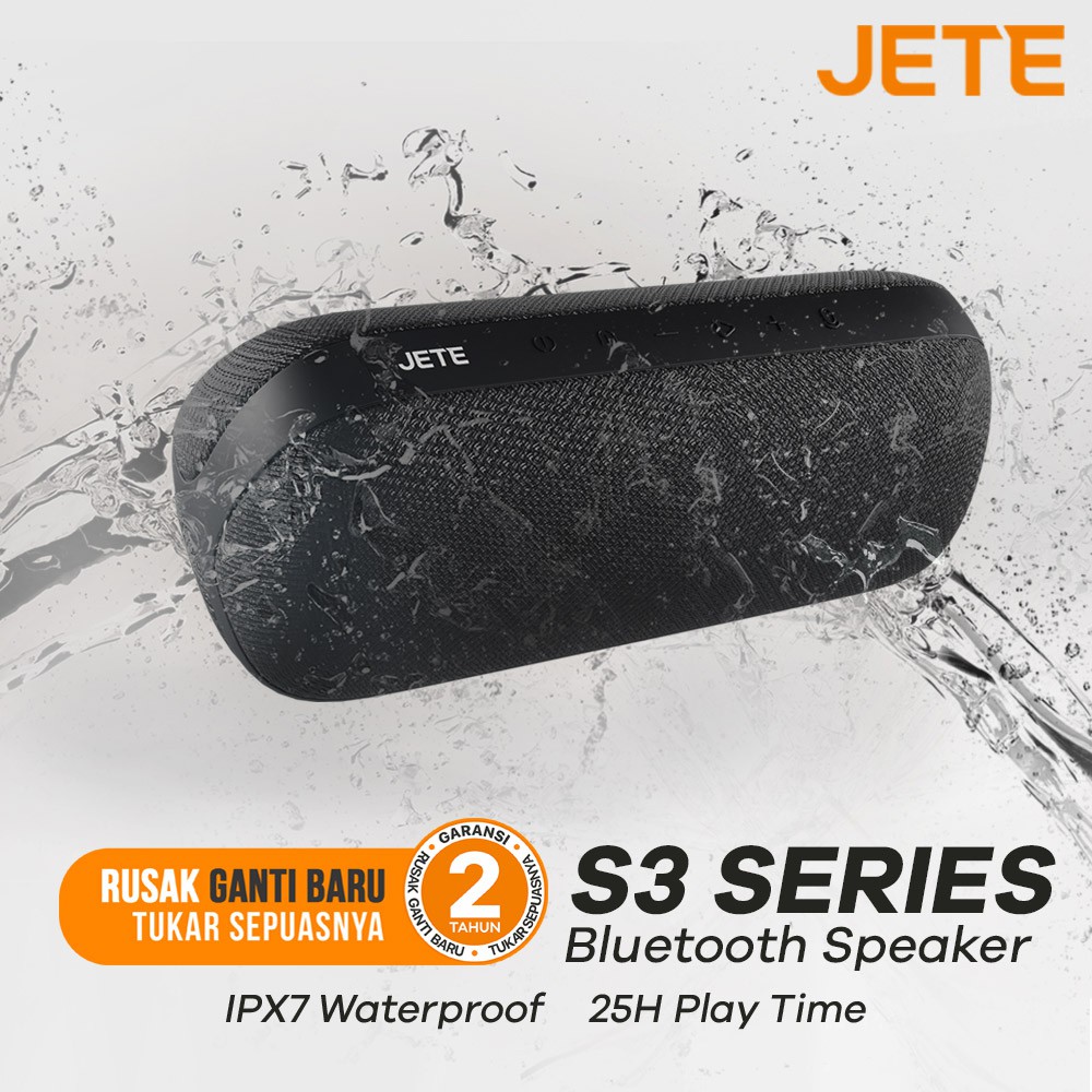 Speaker Bluetooth Portable JETE S3 - Garansi Resmi 1 Tahun