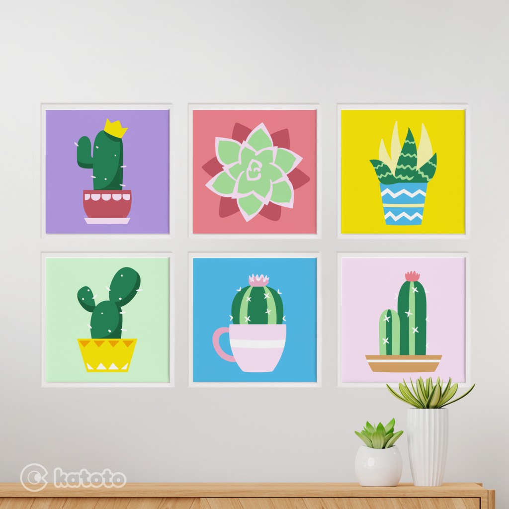 

PAINT BY NUMBER PAINTING KIT PAKET MELUKIS KAKTUS CACTUS SUCCULENT SERIES KATOTO