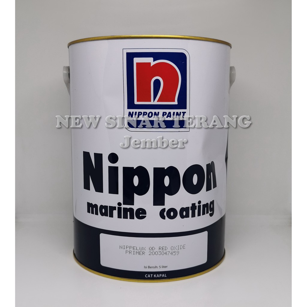 Cat Nippelux QR Red Oxide Primer 5 Liter (untuk WIlayah Sumsel, Lampung, Jawa & Bali)