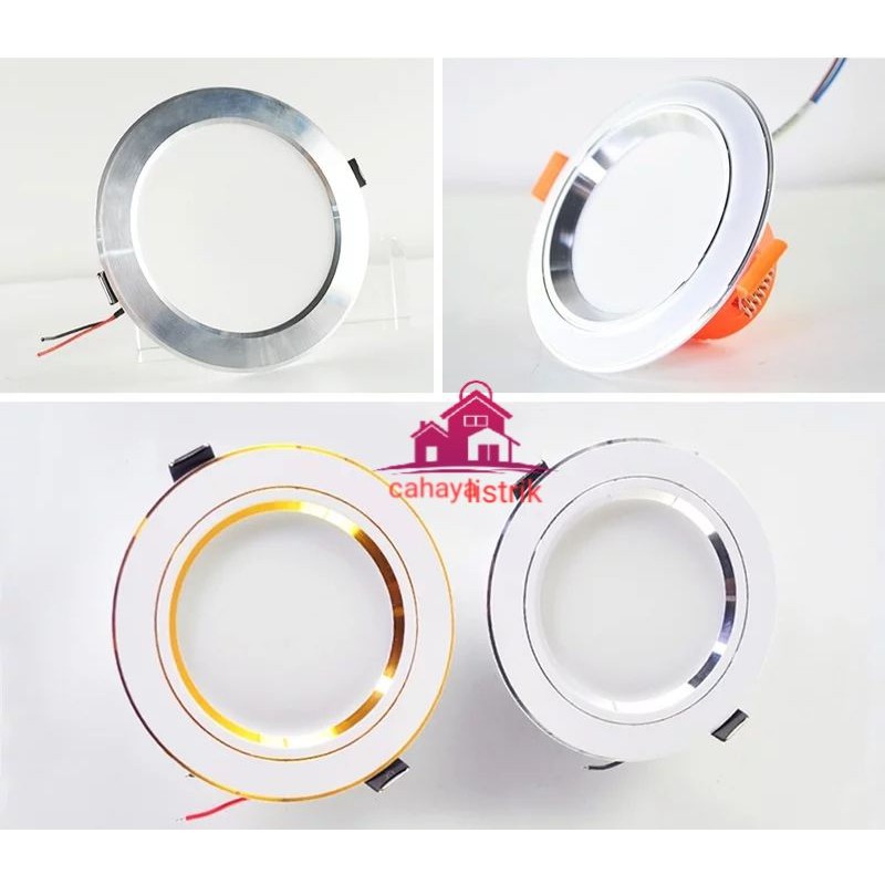 lampu led 3color downlight cahaya 5w 220v /panel lampu cahaya putih