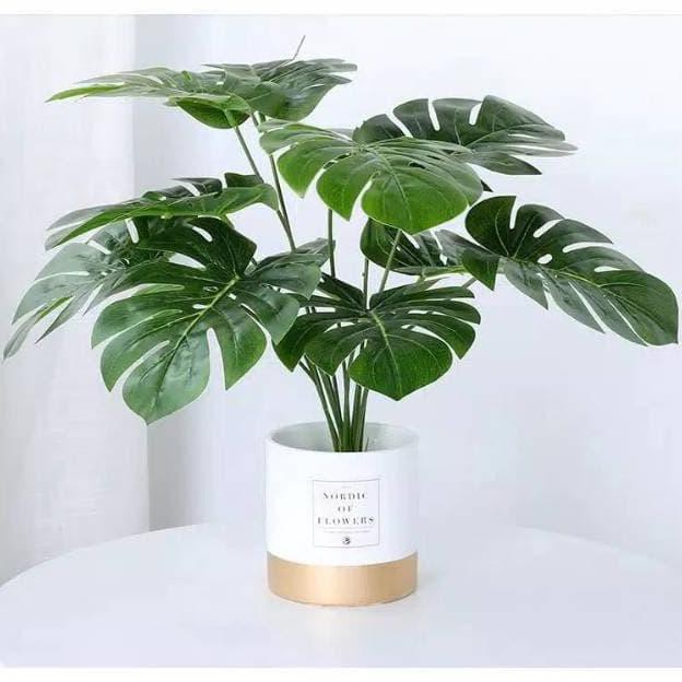 GUNINCO DAUN MONSTERA plastik palsu imitasi - KECIL