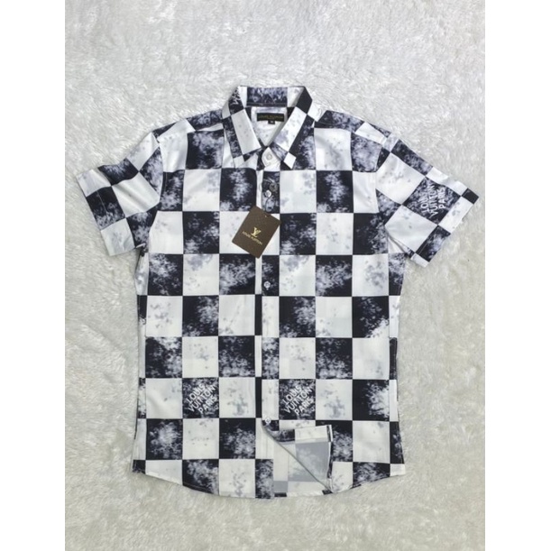 kemeja pria import branded louis vuitton mirror quality