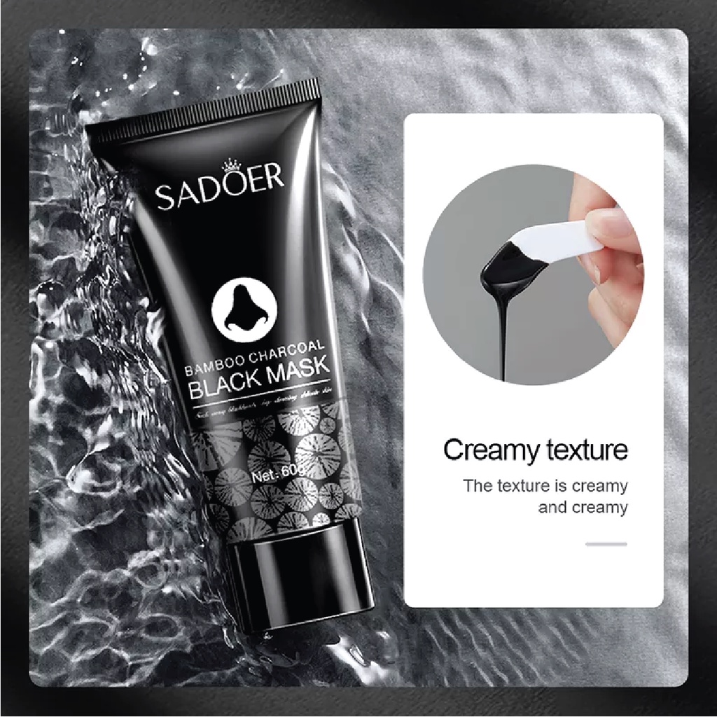 SADOER BLACK MASK CHARCOAL PEEL OFF MASKER KOMEDO HIDUNG DAN WAJAH