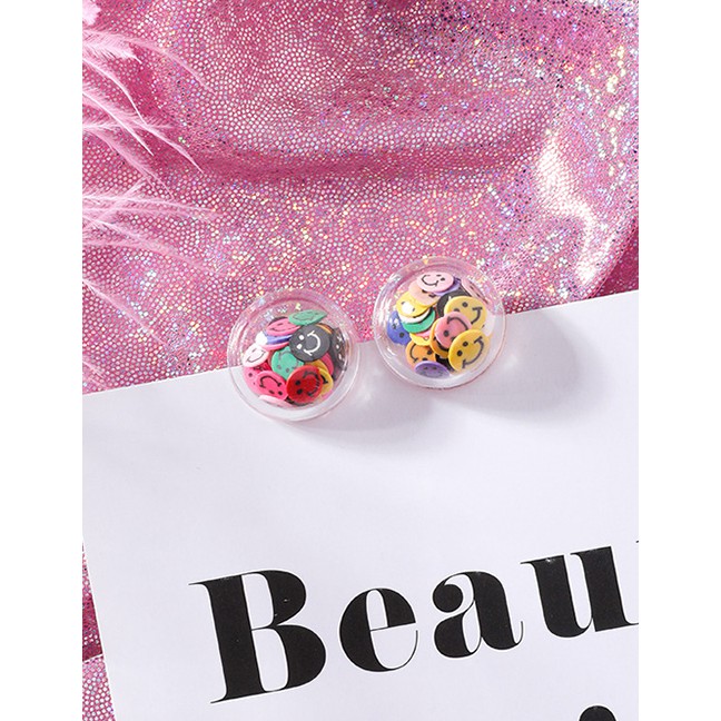 LRC Anting Tusuk Fashion Sequins Transparent Ball Earrings F6559X