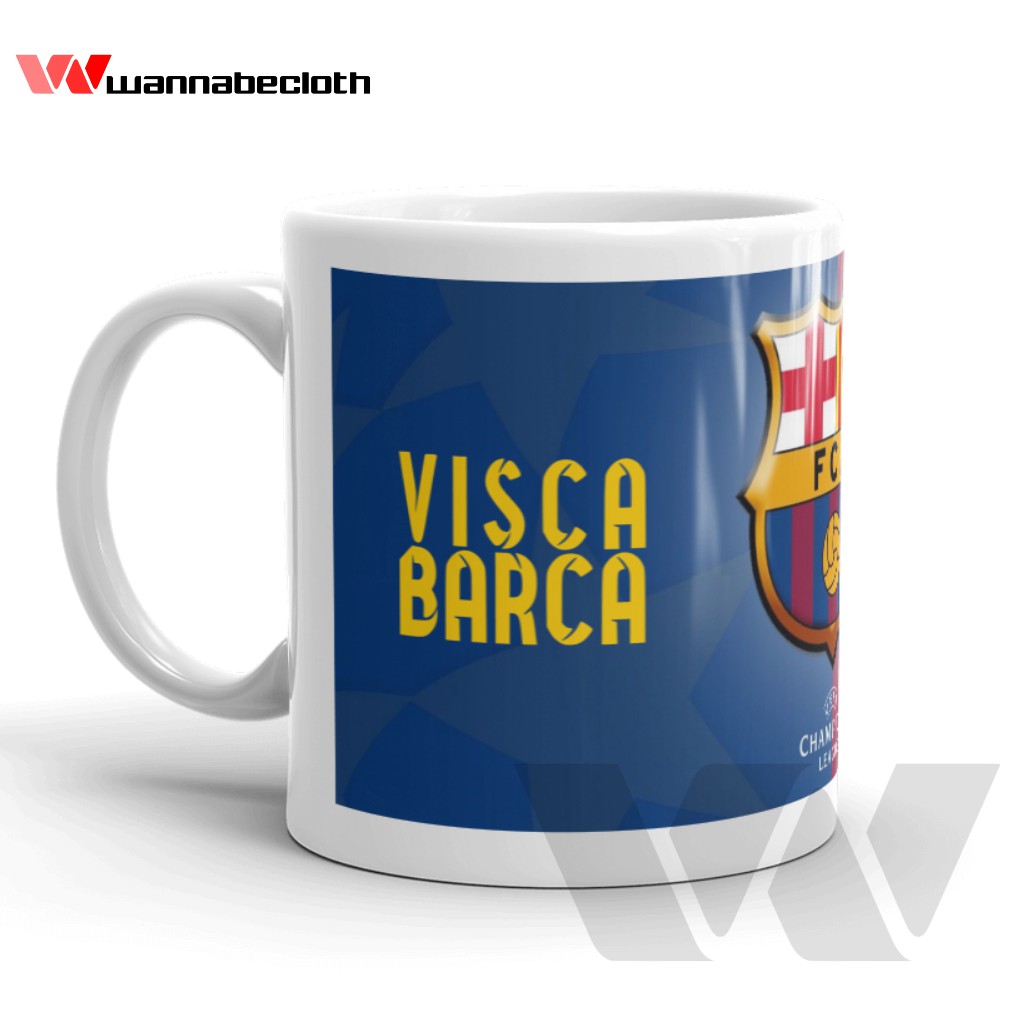 Mug Barcelona Gelas Barcelona Mug Bola Gelas Bola Mug Custom Mug Unik Cetak Mug Visca Barca Shopee Indonesia