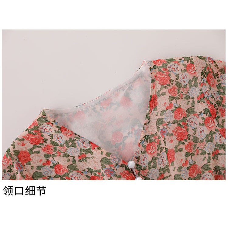 Gaun anak perempuan style casual bahan Chiffon dress anak cewek import 5-10 tahun-4