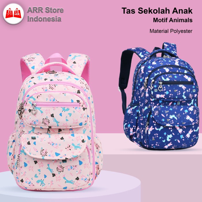 Tas Ransel Sekolah Anak Perempuan Laki-Laki TK SD Backpack Anak Motif