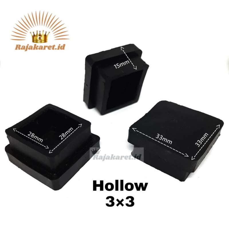 Plastik Hollow Holo 3×3 cm / 30x30 mm Kaki Kursi Meja Tutup Besi Hollow