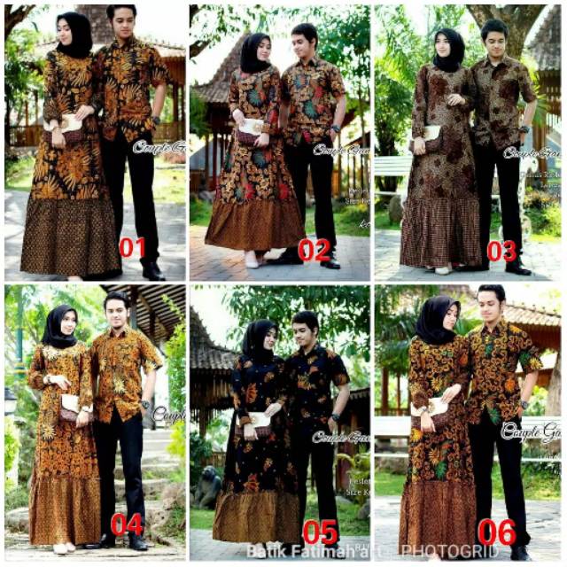 Batik couple gamis rempel genesa ori batik pekalongan