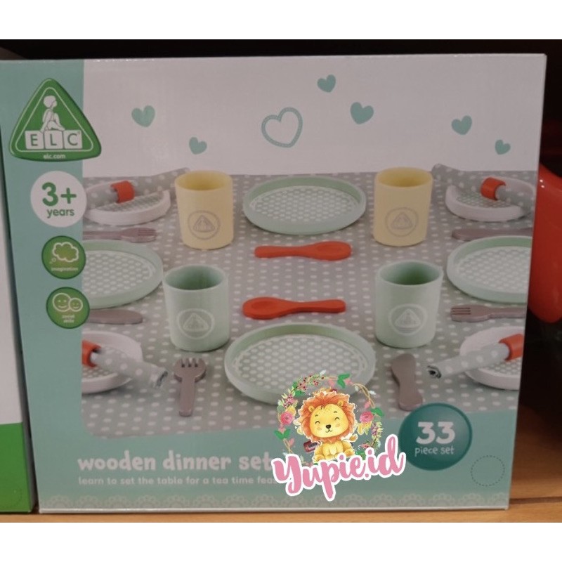 elc wooden dinner set