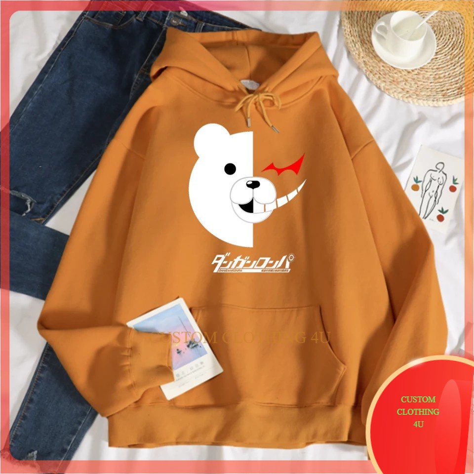 Hoodie Wanita Tebal Ori Oversize Lucu Gambar Beruang Putih Sweater BEAR PANDA Cewek Kekinian Hodie W