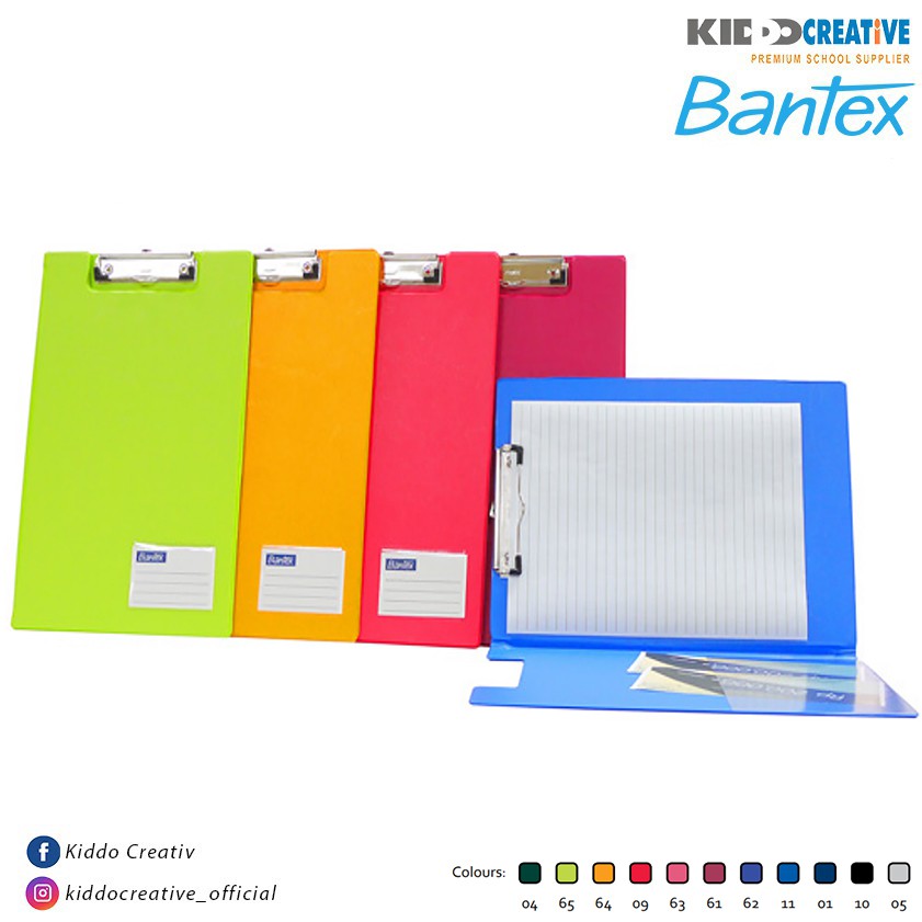 

BANTEX A4 CLIPFOLDER COLOUR