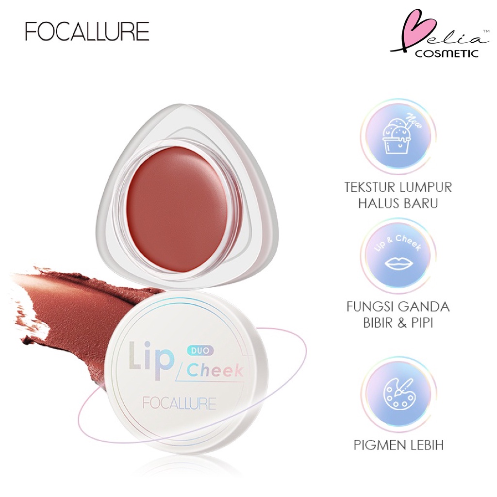 ❤ BELIA ❤ FOCALLURE Creamy Lip &amp; Cheek Duo FA266 | 12 Colors Velvet Matte Lip Mud Lipstick Lip Gloss Lip Balm Lip Glaze Women Lip Makeup Cosmetics | BPOM