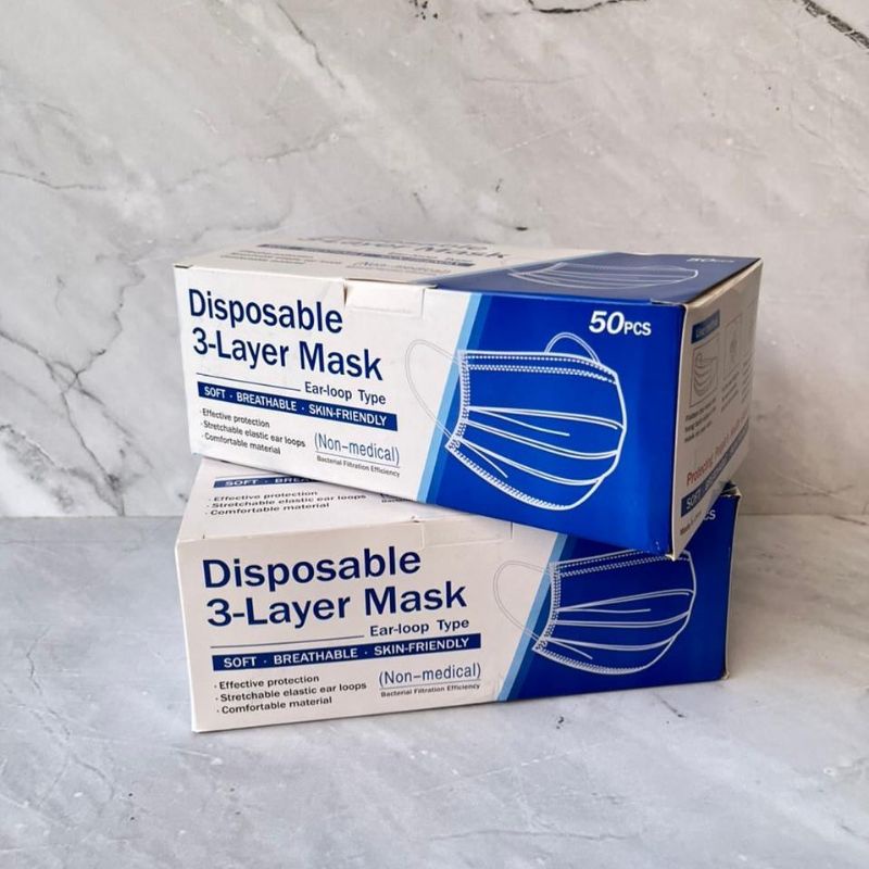 Jual Masker earloop Disposable 50 pcs | Shopee Indonesia