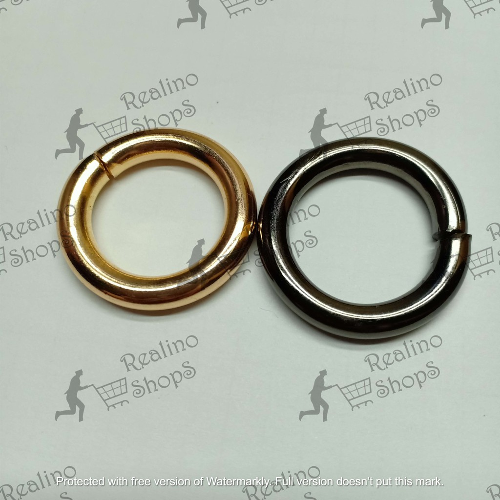 RING BULAT/RING O - 2CM EMAS MUDA (KUALITAS TEBAL)