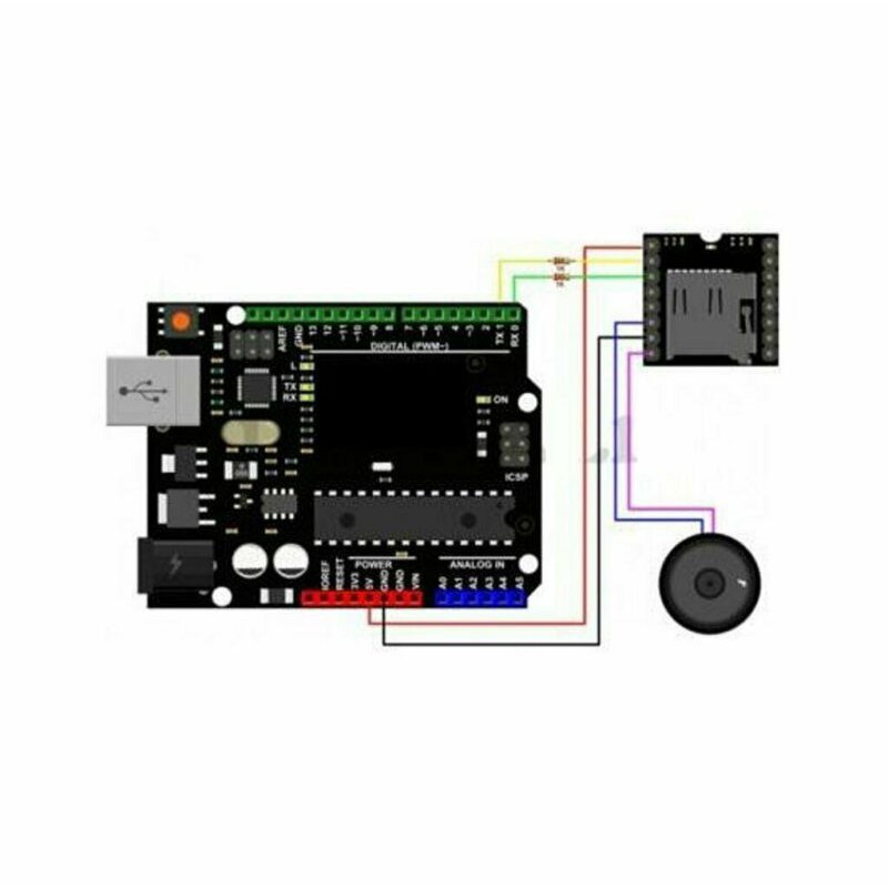 DFPlayer Mini MP3 Player Module MP3 Voice Audio Decoder Board Module Arduino Speaker Micro SD