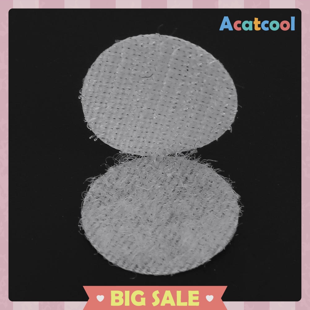 100 Pairs Dots Sticker Hook Loop Double-Sided Self-Adhesive Nylon Tape Snap