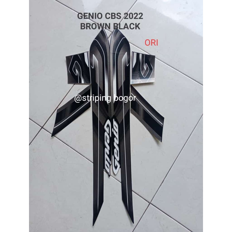 Striping Stiker Motor Honda Genio CBS 2022 Brown Black