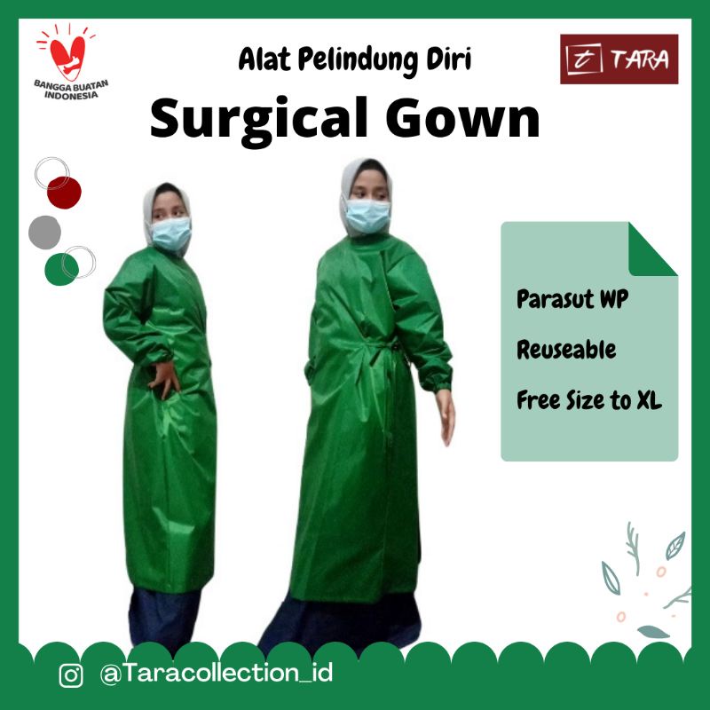 Surgical Gown I APD gown I Baju Gown I Baju Medis I Jubah Operasi  I Gown Parasut - warna