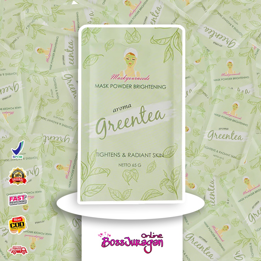 (BOSS) MASKER Maskyourneeds GREENTEA BPOM 65G