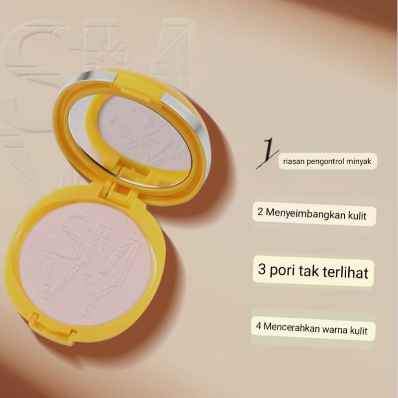 Bundara.id Ko-298 Bedak Padat Wajah Waterproof Make Up Compact Powder Lightening