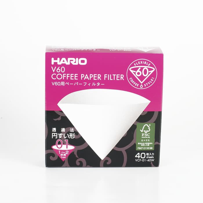 

Saringan Kopi Hario V60 Coffee Paper Filter VCF-01-40W