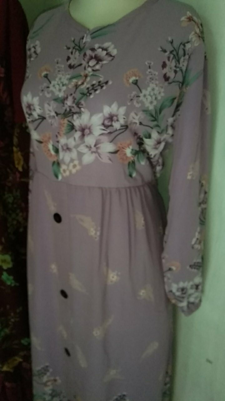 Gamis Ceruty Variasi Kancing