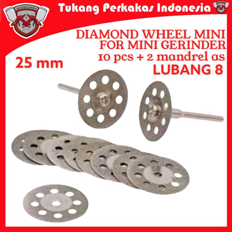 25MM MATA BOR CUTTING DISC PENGHALUS POTONG MINI RODA GRINDA DIAMOND