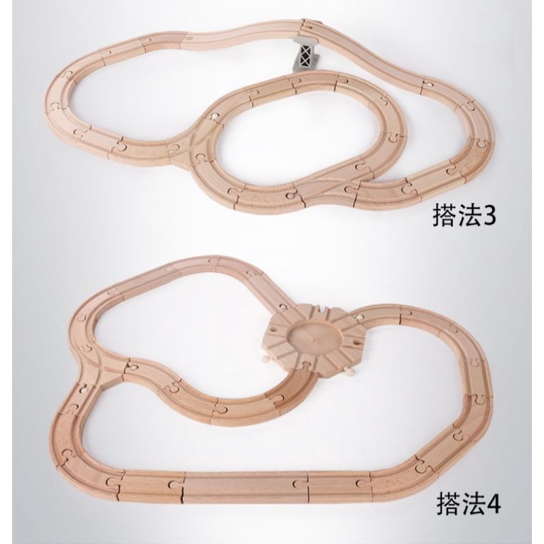 108 pcs wooden train set / mainan rel kereta api