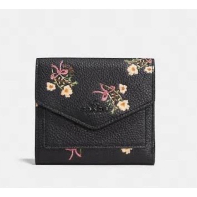 Coach Small Wallet With Floral Bow Print (F28445)