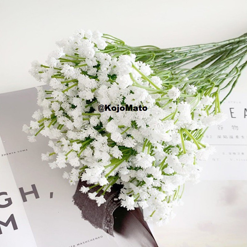 B017 Bunga Babysbreath Gypsophila bunga hias plastik artificial Dekorasi rumah kamar pesta