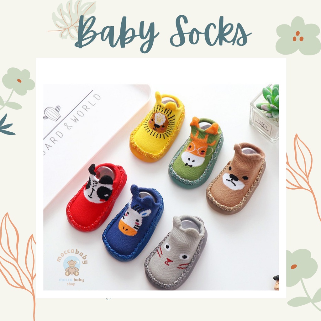 MBSS SEPATU PREWALKER ANTI SLIP BAYI KARAKTER ANIMAL CUTE / SEPATU KAOS KAKI KOREA FASHIONABLE / jungle inc