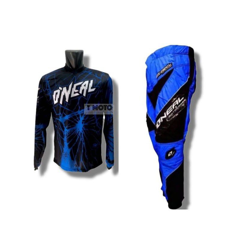 Baju Cross Jersey setelan Oneal Biru hitam