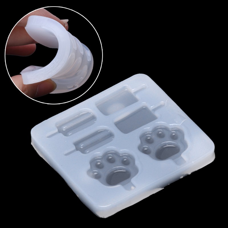 Cetakan Resin Uv Bentuk Cakar Kucing Bahan Silikon Untuk Membuat Perhiasan