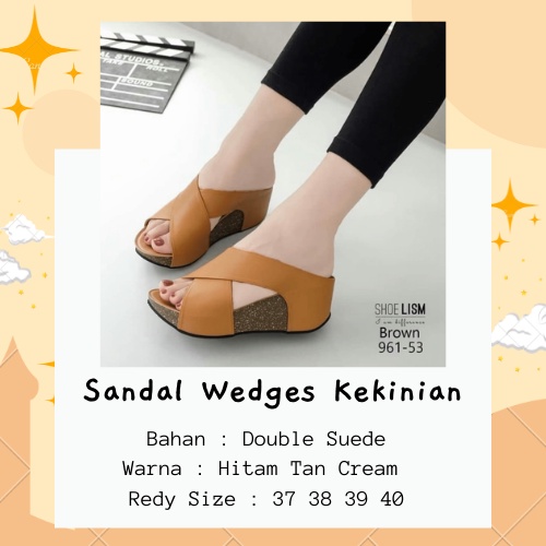 wedges Wanita Spons silang Cantik Terbaru MuraWedges Selop Balance / WEDGES WANITA MURAH FRANCA AF24