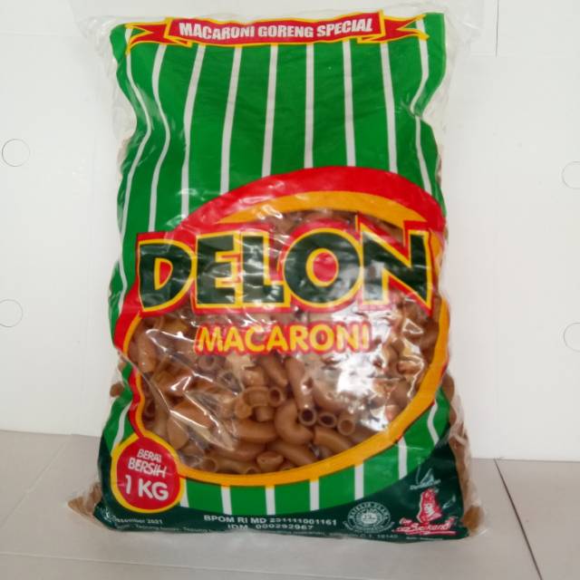 

Makaroni mentah Delon Hijau mekar 1kg grosir