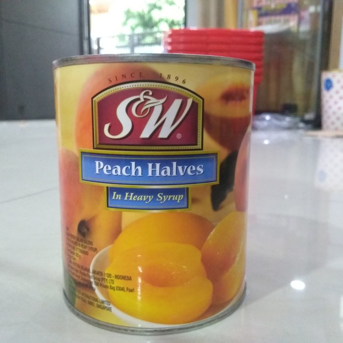 

Kalengbuah- Sw Peach Halves In Syrup 825Gr / Buah Peach Kaleng -Buah-Kaleng.