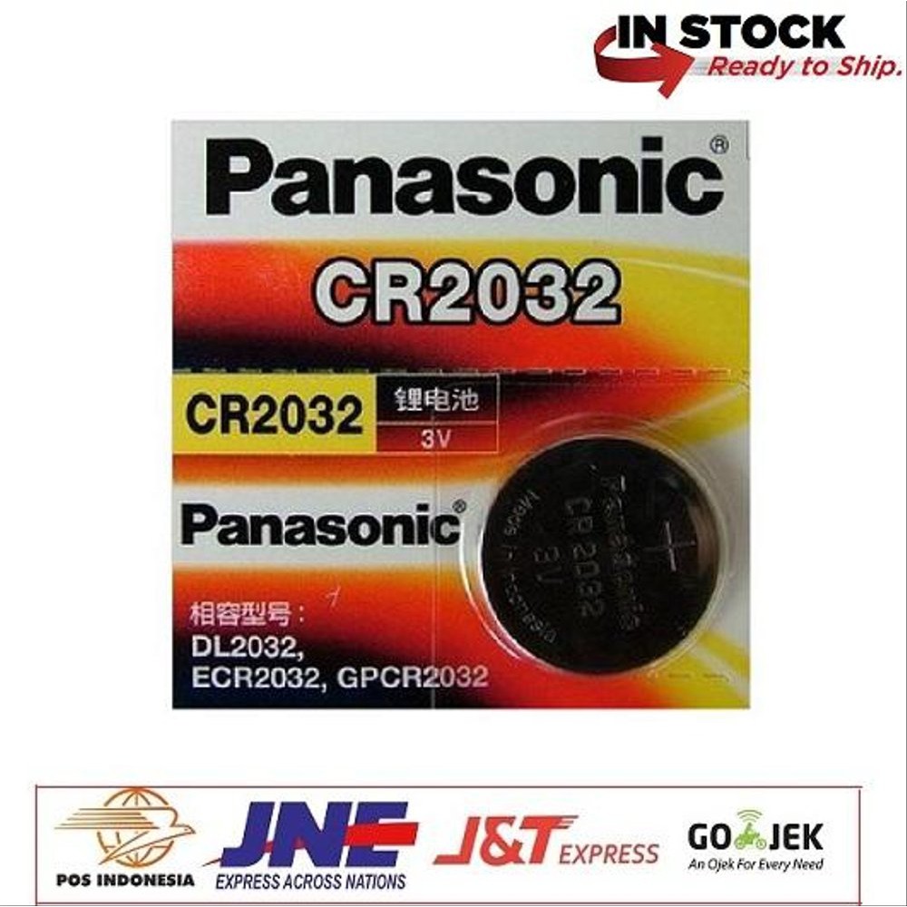 Jual Jual BATTERIES PANASONIC CR2032 3V LITHIUM Baterai CMOS Diskon ...