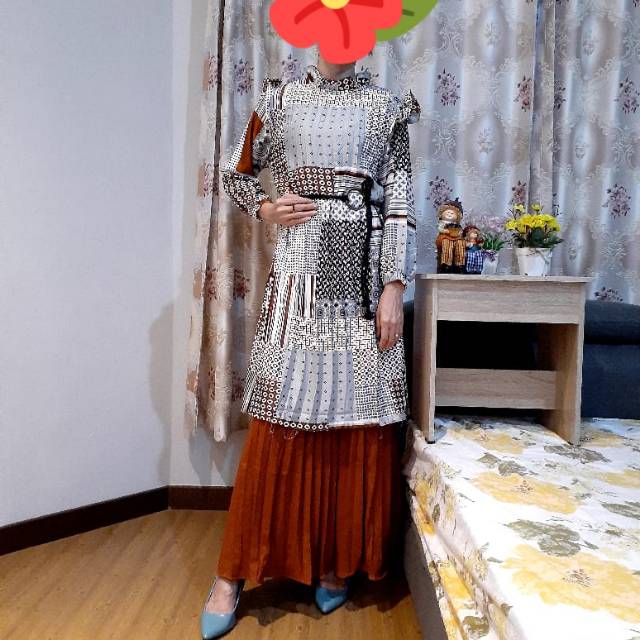 Setcel plisket/setcel cantik/setcel trendy