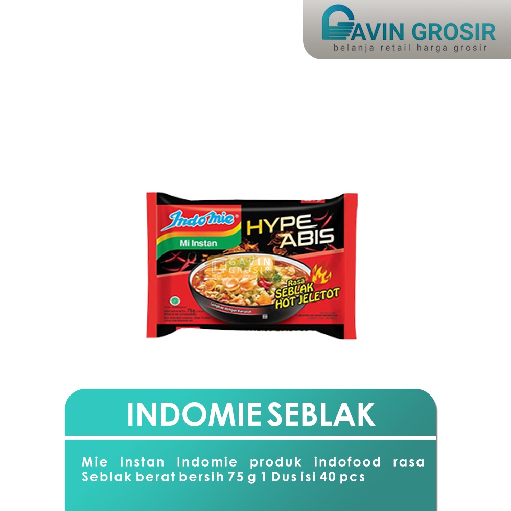 

Indomie HypeAbis Rasa Seblak Hot Jeletot