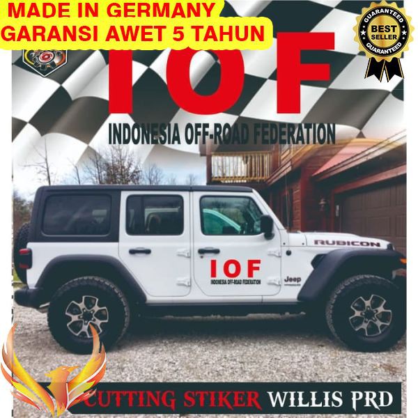 TERMURAH STIKER CUTTING MOBIL IOF OFF ROAD 60 X 30 CM Phoenix Star